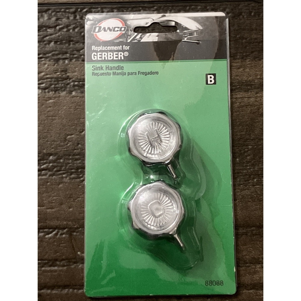 DANCO Replacement Handles for Gerber Sink Faucets Silver Chrome Hot Cold